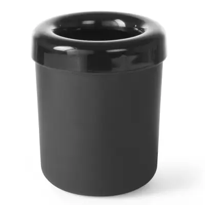 Namizni koš za smeti ali posoda za jedilni pribor iz črne plastike, premer. 130 mm - Hendi 421574