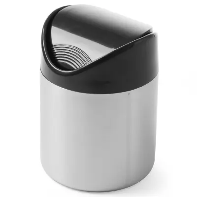 Namizna posoda za smeti, namizna posoda za smeti, preklopni pokrov, dia. 120 mm nerjaveče jeklo - Hendi 440704