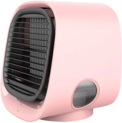 Hladilnik zraka 4-v-1 ventilator/vlažilec/čistilec zraka z LED roza