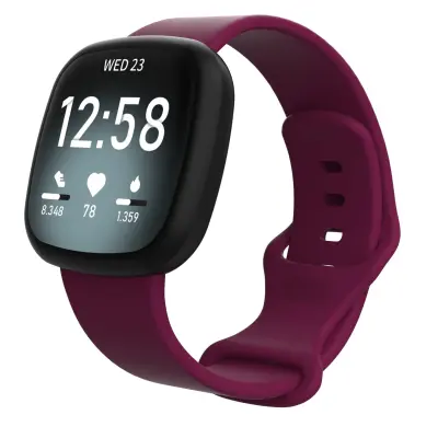 Fitbit Versa 3/Fitbit Sense zapestnica silikon Burgundija (S)