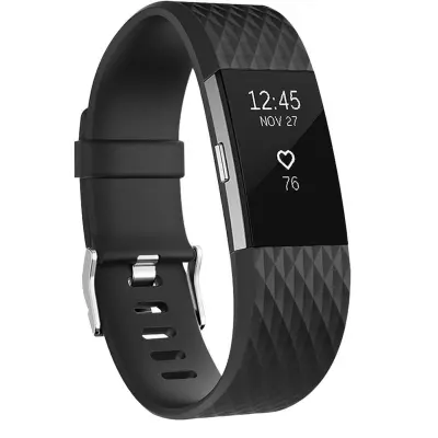 Fitbit Charge 2 zapestnica silikonska črna (L)