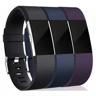 Fitbit Charge 2 silikonska zapestnica 3 paket (S) Black/Blue/Purple