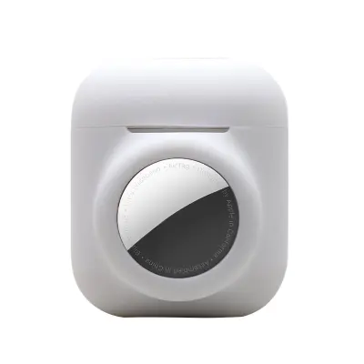 2 v 1 Airpods in Airtag etuiji iz silikona White