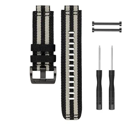 Najlonski pašček za uro Garmin Black+Grey
