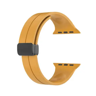 Silikonski pas za uro z magnetno absorpcijo Yellow  Apple Watch 42 mm/44 mm/45 mm/49 mm