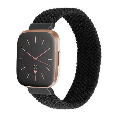 Pašček za uro Najlon Black L Fitbit Versa/Versa 2