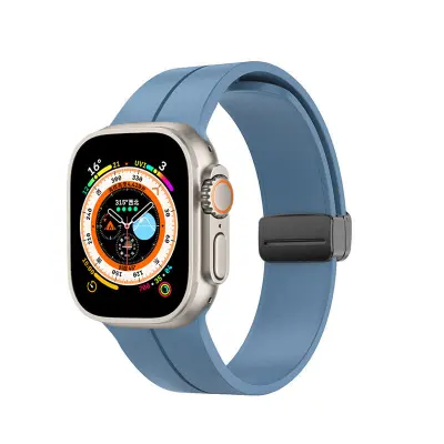 Magnetni silikonski pašček za Apple Watch Blue  Apple Watch 42 mm/44 mm/45 mm/49 mm