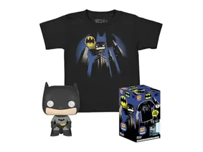 Funko Pocket Pop! & TEE: DC - BATMAN - Za otroke in otroke - velike - (L) - DC stripi - majica - oblačila z zbirljivo vinilno minifiguro - Ideja za da