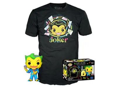 Funko pop! & TEE: DC - Joker - (BKLT) - Srednje - DC Comics - majica - Oblačila z zbirljivo vinilno figuro - Ideja za darila - igrače in kratki rokav
