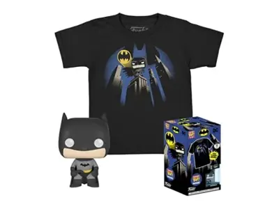 Funko Pocket Pop! & TEE: DC - BATMAN - Za otroke in otroke - Srednji - DC Comics - majica - Oblačila z zbiranjem vinil minifigure - Ideja o darilih -