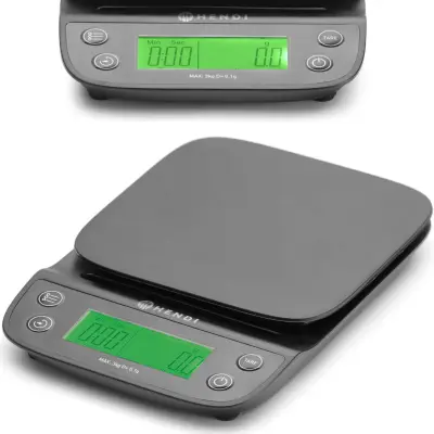 Elektronska kuhinjska tehtnica s časovnikom 3.000 g / 0,1 g - Hendi 580011