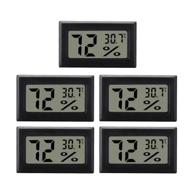 Mini digitalni higrometer/termometer 5 paketov Black