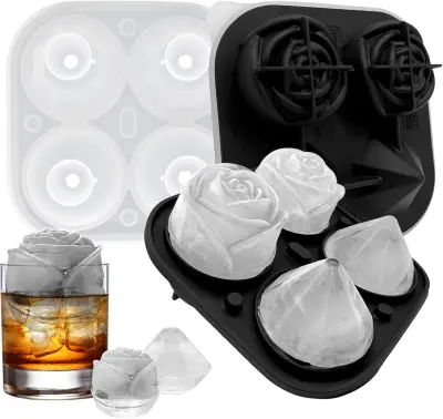 Silikonski kalupi za led - diamantni in rožnati Black