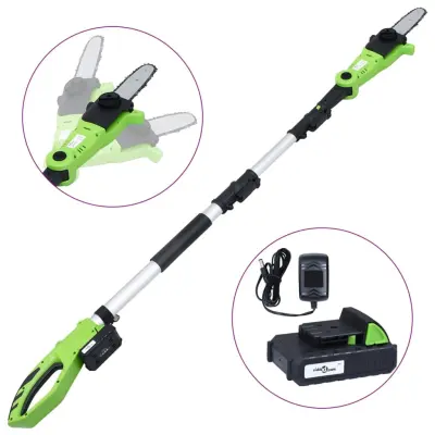 vidaXL Brezžična teleskopska žaga z baterijo 20V 1500 mAh Li-ion