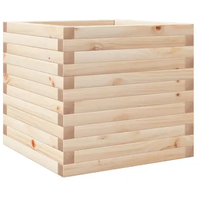 vidaXL Vrtno cvetlično korito 50x50x45,5 cm trdna borovina