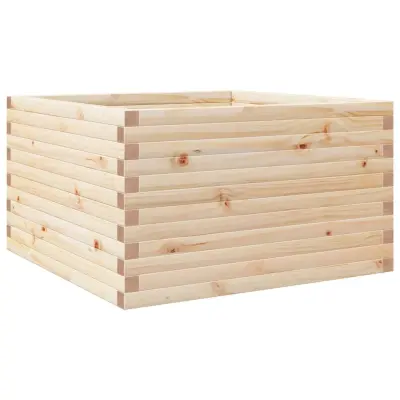 vidaXL Vrtno cvetlično korito 80x80x46 cm trdna borovina