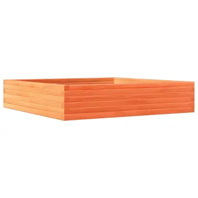 vidaXL Vrtno cvetlično korito voščeno rjavo 110x110x23 trdna borovina