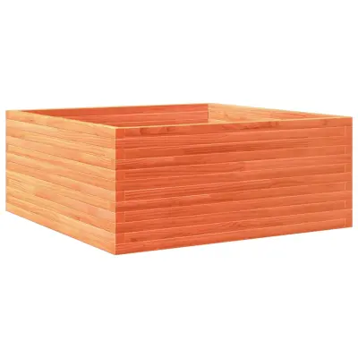 vidaXL Vrtno cvetlično korito voščeno 110x110x46 cm trdna borovina