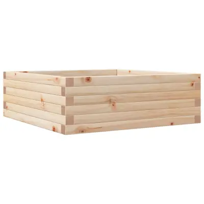 vidaXL Vrtno cvetlično korito 70x70x23 cm trdna borovina