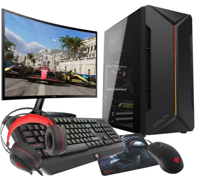 VIST Kit Gaming RGB Ryzen 7 5700G/32GB/RX VEGA/SSD 1TB M.2/WiFi/LCD 24 gaming namizni računalnik