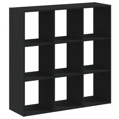 vidaXL Knjižna omara črna 102x32x102 cm inženirski les