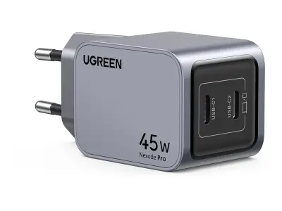 Ugreen Nexode Pro 45W 2-Portni GaN USB-C polnilec