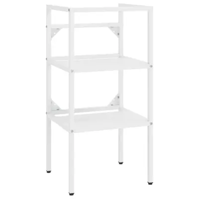 vidaXL Kopalniški regal bel 40x38x83 cm železo