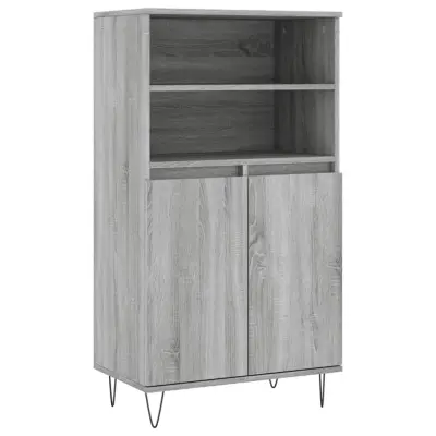vidaXL Visoka omara siva sonoma 60x36x110 cminženirski les