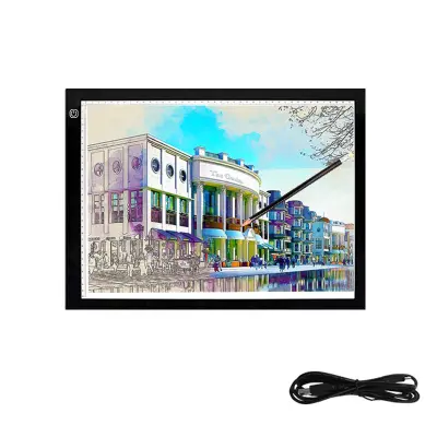 LED svetlobna namizna risalna tabla z merilom A3