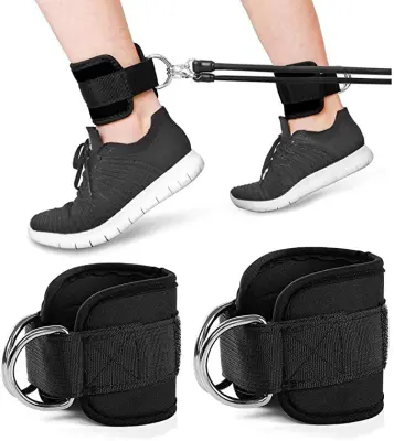 Trakovi za gležnje za trening s kablom Black