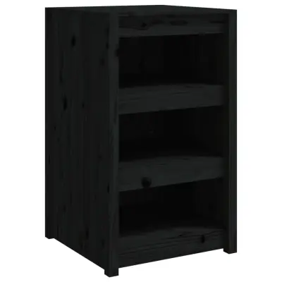 vidaXL Zunanja kuhinjska omarica črna 55x55x92 cm trdna borovina