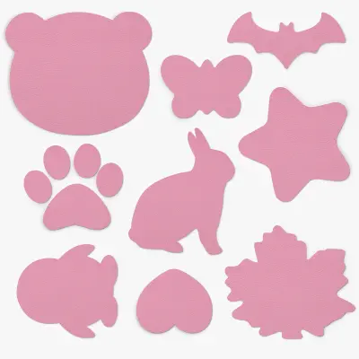 Samolepilni usnjeni obliž za popravilo 1 list 13 delov Pink