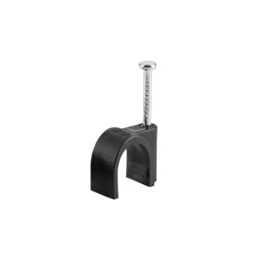 Kabelske objemke z žeblji 100 kosov Black 4 mm