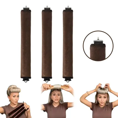 Valjčki za kodranje las brez toplote Brown