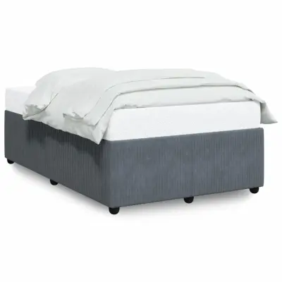vidaXL Posteljni okvir brez vzmetnico temno siva 120x190 cm žamet