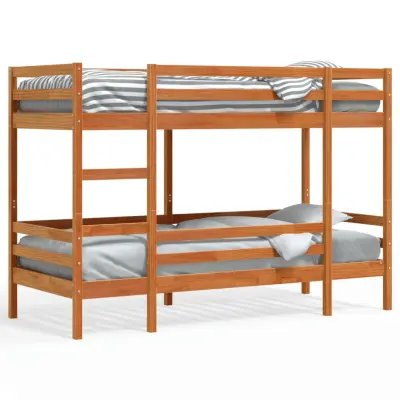 vidaXL Pograd voščeno rjav 75x190 cm trdna borovina