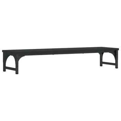 vidaXL Stojalo za monitor črno 85x23x15,5 cm inženirski les