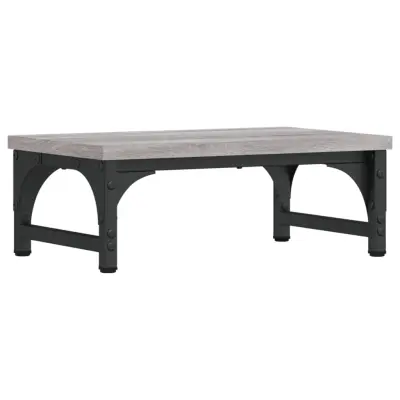 vidaXL Stojalo za zaslon siva sonoma 37x23x14 cm inženirski les