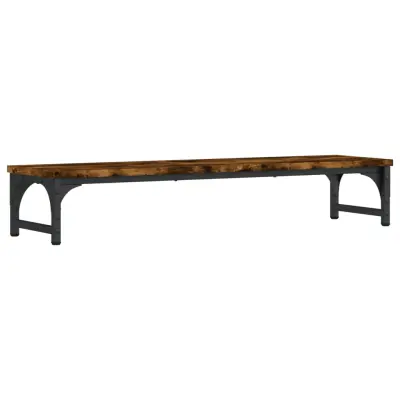 vidaXL Stojalo za zaslon dimljeni hrast 85x23x15,5 cm inženirski les