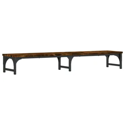 vidaXL Stojalo za zaslon dimljeni hrast 105x23x15,5 cm inženirski les