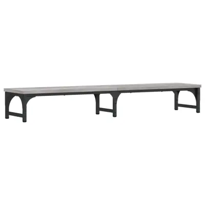 vidaXL Stojalo za zaslon siva sonoma 105x23x15,5 cm inženirski les