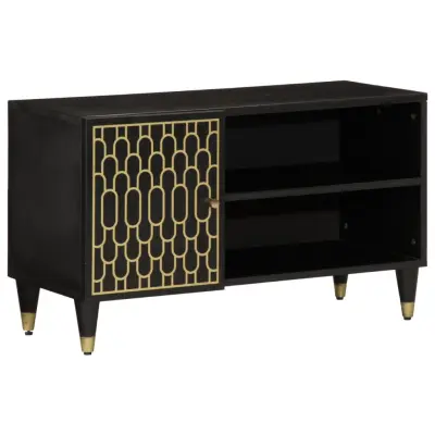 vidaXL TV omarica 80x31,5x46 cm trden mangov les