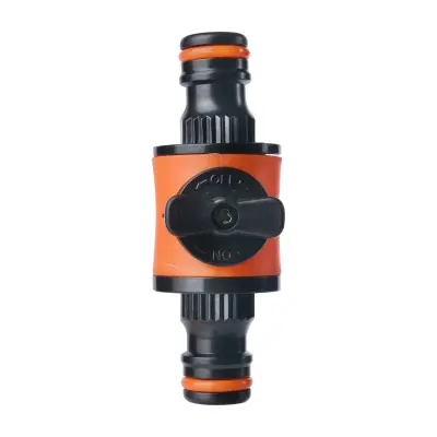 Dvojni konektor za niple z ventilom Black+Orange