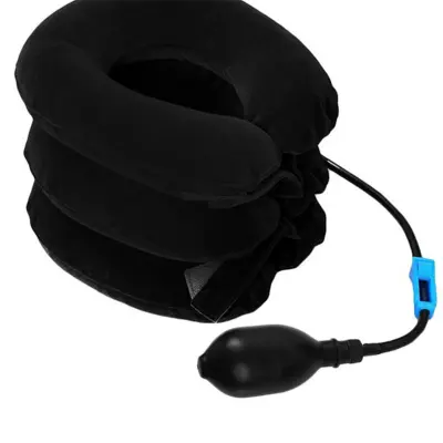 Napihljiv naslon za glavo - nastavljiv in prenosen Black