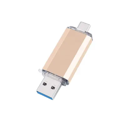 2-v-1 USB pomnilniški ključek z USB 3.0 in USB-C (64 GB) Gold
