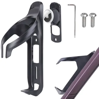 Držalo za steklenico vode s predelkom AirTag - črno