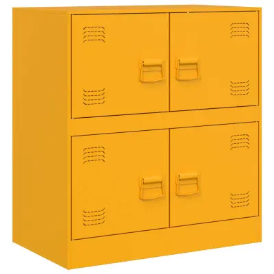 vidaXL Komoda gorčično rumena 67x39x73 cm jeklo