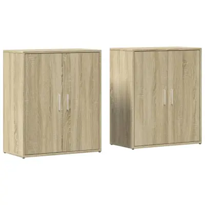 vidaXL Komoda 2 kosa sonoma hrast 60x31x70 cm inženirski les