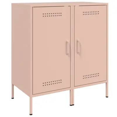 vidaXL Komoda 2 kosa roza 36x39x79 cm hladno valjano jeklo