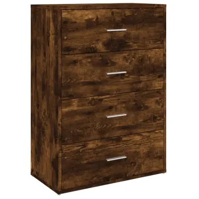 vidaXL Komoda dimljeni hrast 60x31x84 cm inženirski les